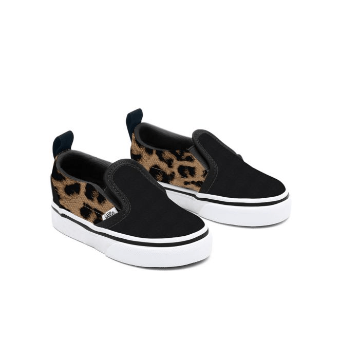 VANS Gepersonaliseerde Toddler Black Leopard Slip-on