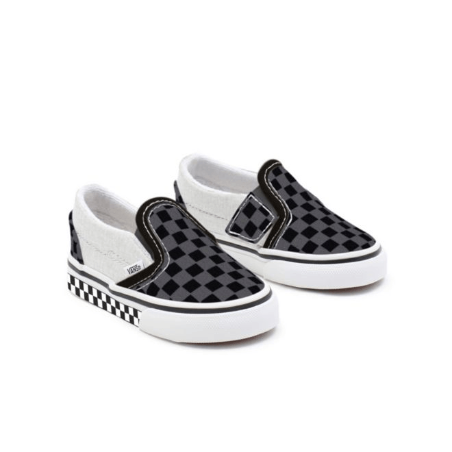 VANS Gepersonaliseerde Toddler Black Checkerboard Slip-on