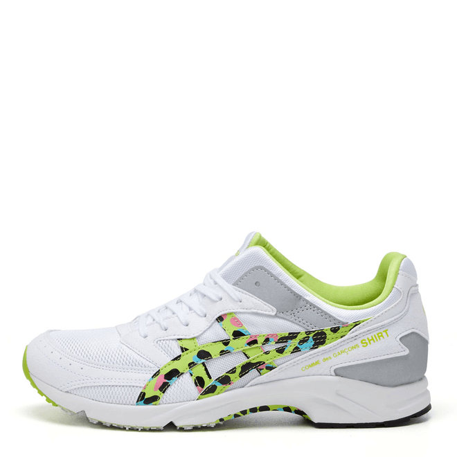 ASICS x CDG SHIRT in White / Lime White