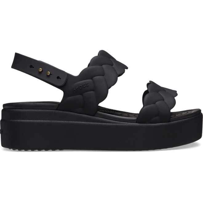Crocs Brooklyn Woven Low SandalBlack / Black