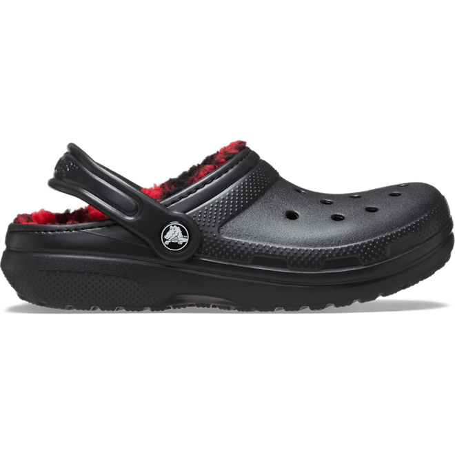 Crocs Kids Toddler Classic Lined Buffalo Check Clogs Black