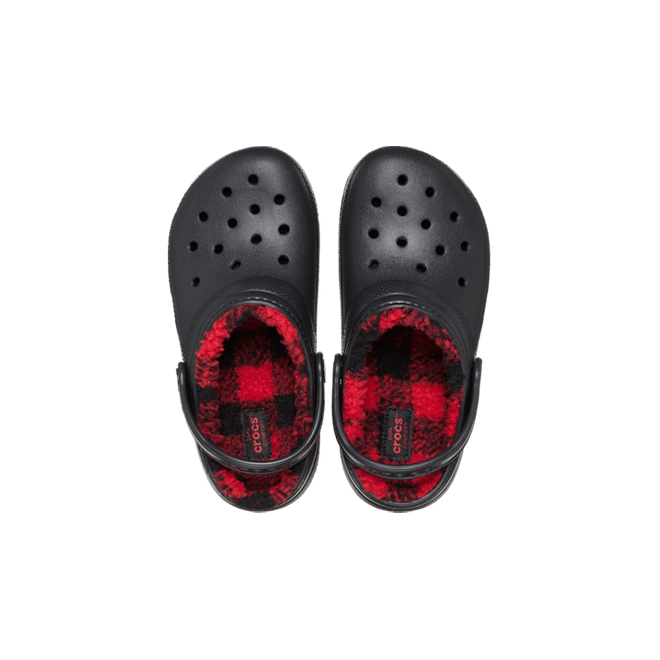 Crocs Kids Classic Lined Buffalo Check Clogs Black