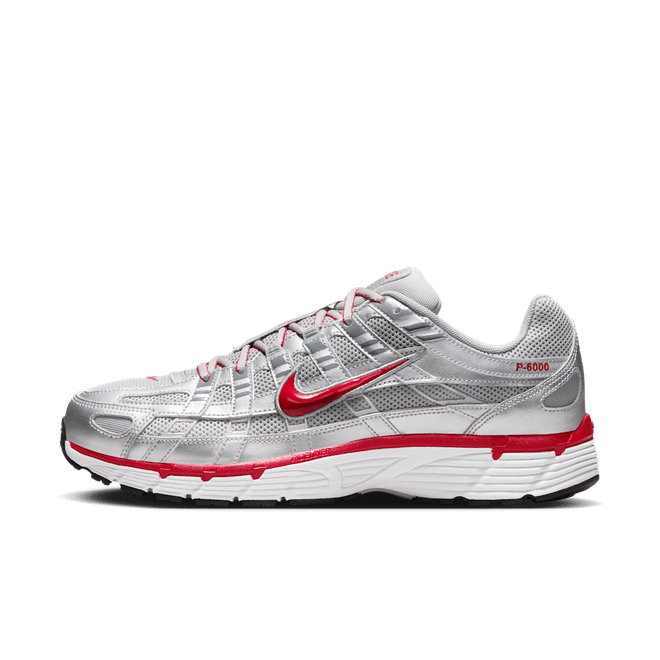 Nike P-6000 'Metallic Silver & Gym Red'