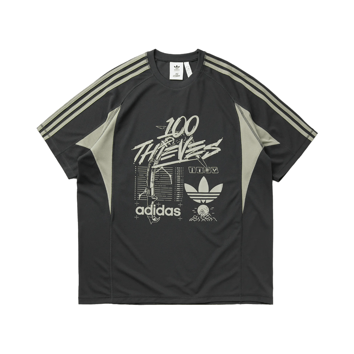100 Thieves x adidas Tee 'Carbon'