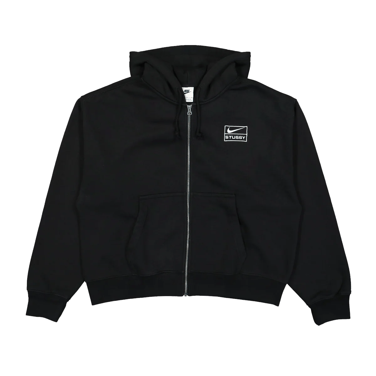 Stüssy x Nike Zip Fleece Hoodie 'Black'