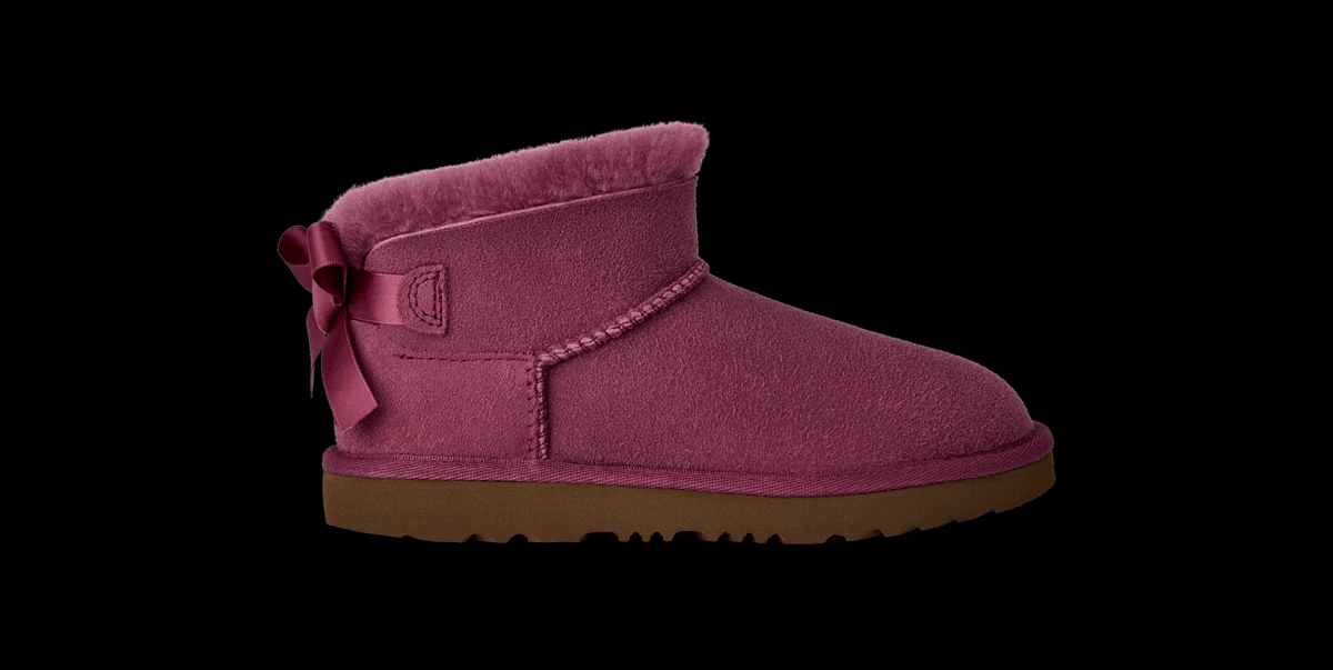 UGG® Ultra Mini Bailey Bow Boot 'Dark Winterberry'