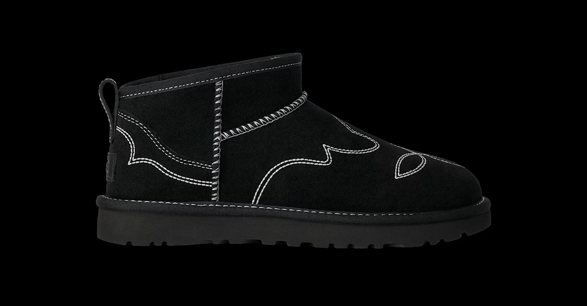 UGG® Classic Ultra Mini Western Boot 'Black'