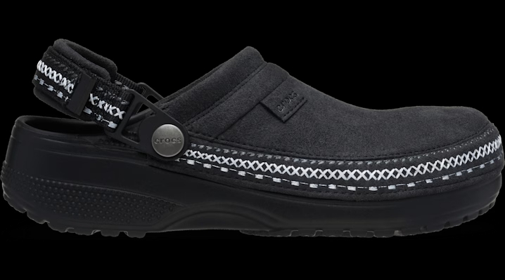 Crocs Crafted Vegan Suede Stitch Clogs 'Black'