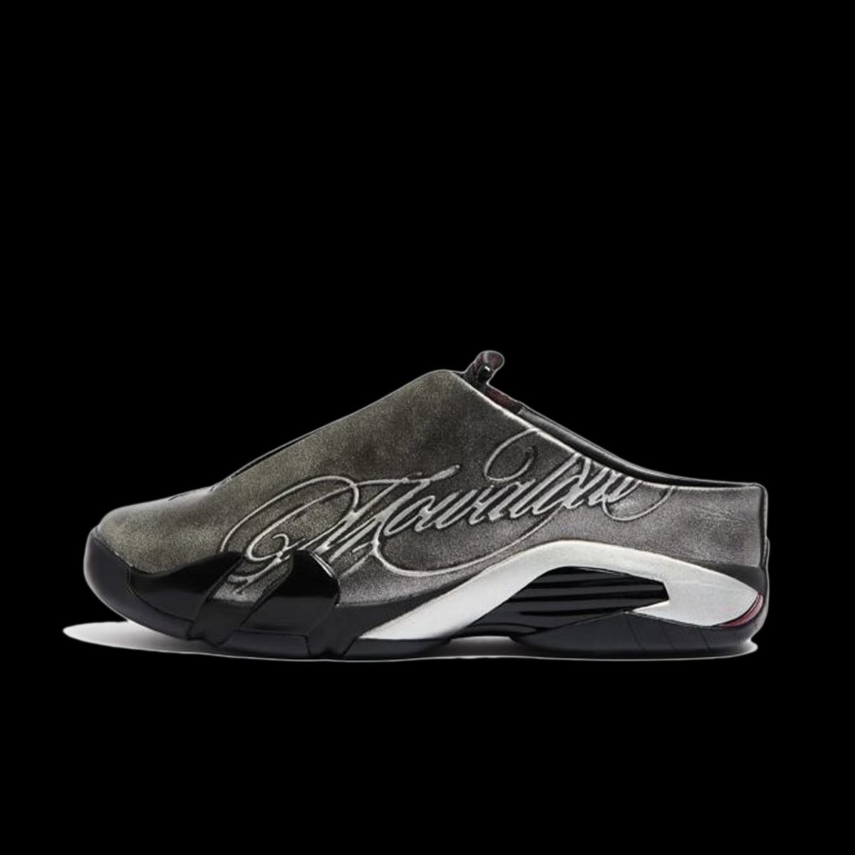 Mowalola x Air Jordan 14 Retro Mule 'Black & Metallic Silver'