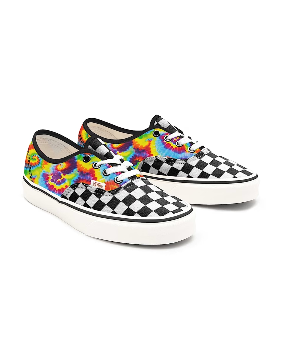 Vans Gepersonaliseerde Tie Dye Checkerboard Authentic