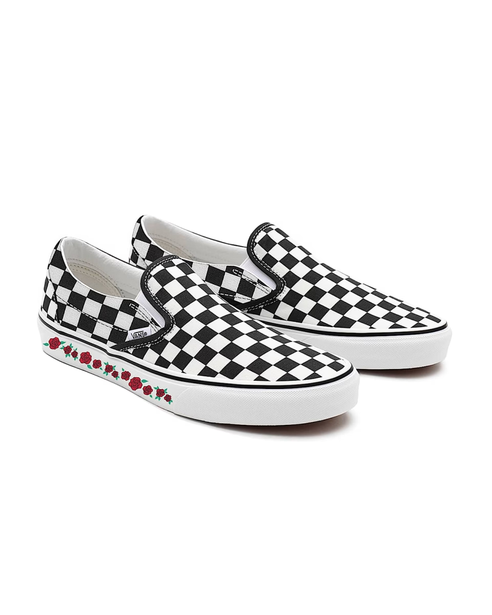 Vans Gepersonaliseerde Checkerboard Rose Slip-On