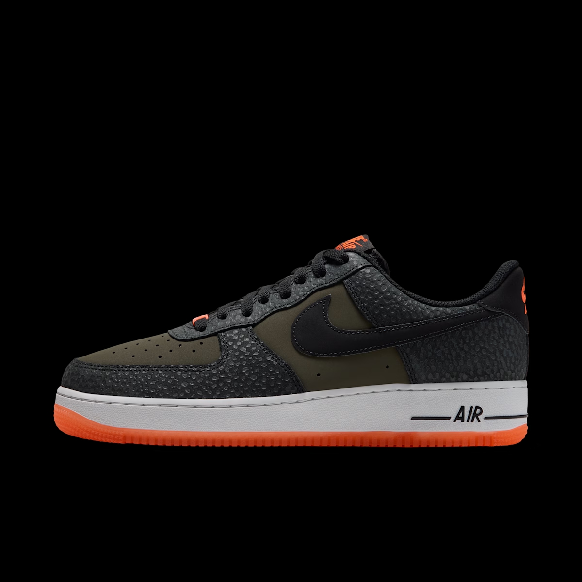 Nike Air Force 1 '07 'Black & Total Orange'