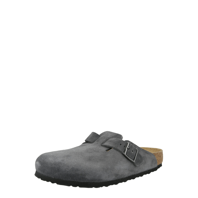 Birkenstock Boston Suede Leather Charcoal