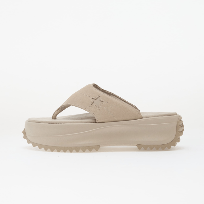 Converse Run Star Sandal Platform Suede Papyrus