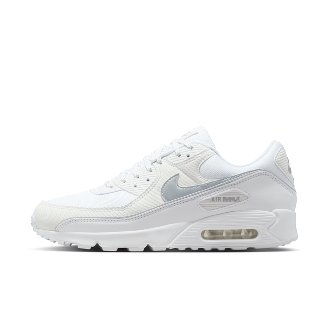 Nike Air Max 90 Premium 'White & Metallic Silver'