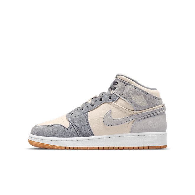 Air Jordan 1 Mid ‘Cream Grey’ (GS)