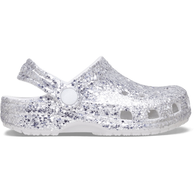 Crocs Toddler Classic Dazzle Glitter Clogs Kinder Silver