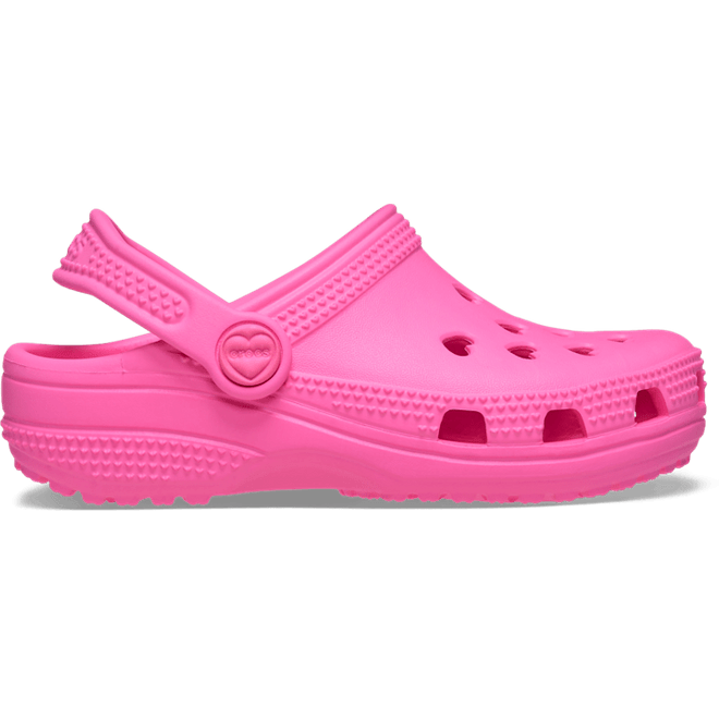 Crocs Toddler Classic Hearts Cut Out Clogs Kinder Pink Punch