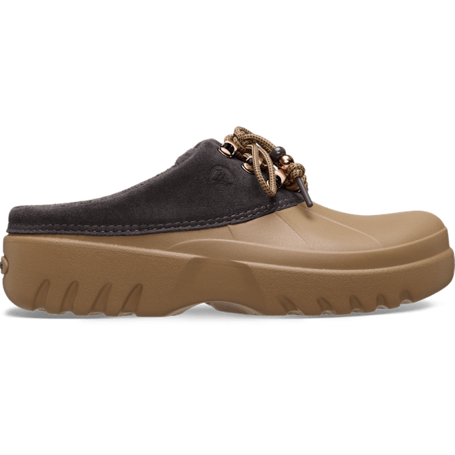 Crocs Axle Suede Mule Clogs Sepia