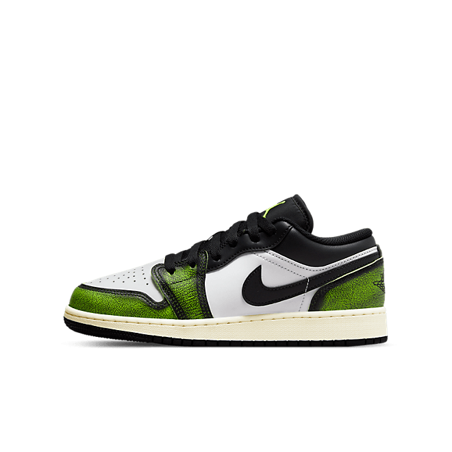 Air Jordan 1 Low Wear-Away GS 'Electric Green'