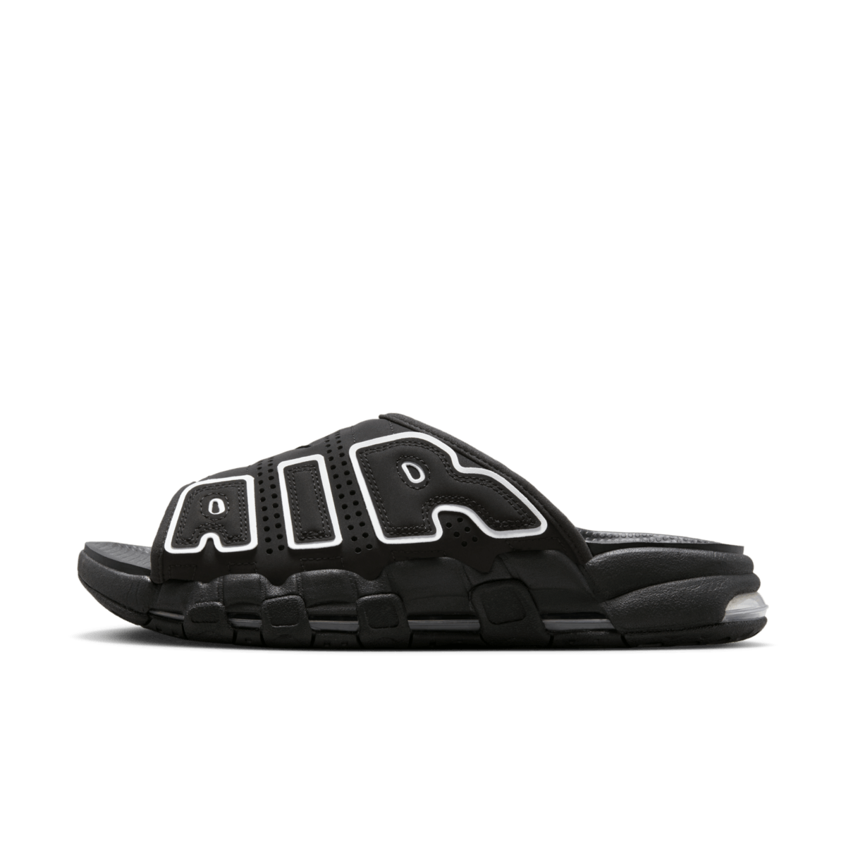 Nike Air More Uptempo Slide 'Black White'