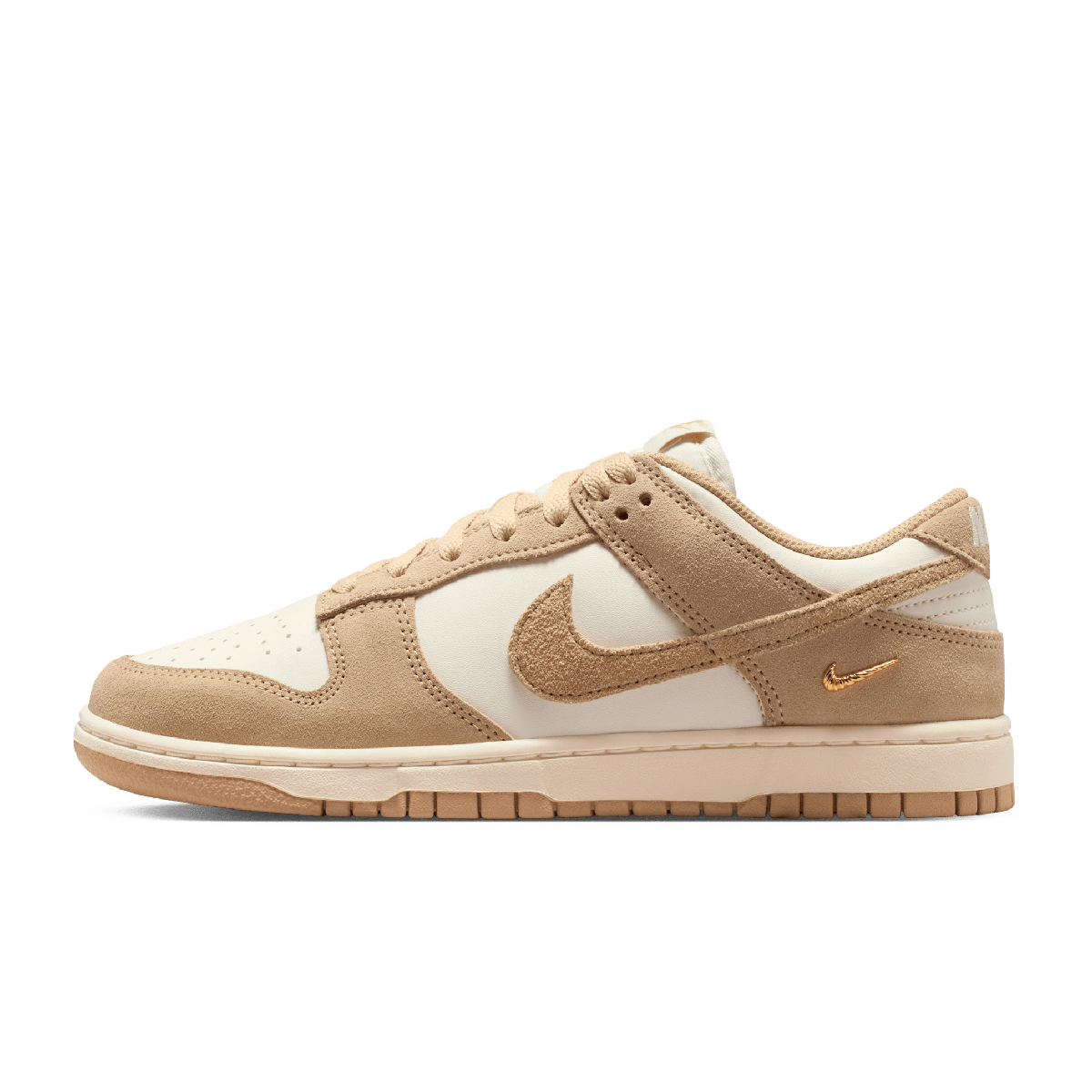 Nike Dunk Low 'Metallic Gold Linen' - Mini Swoosh