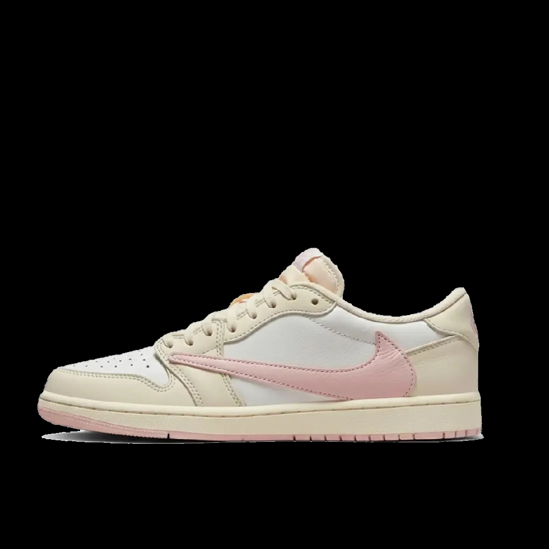 Travis Scott x Air Jordan 1 Low OG 'Muslin & Shy Pink' - Pink Pack