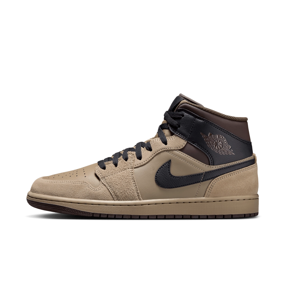 Air Jordan 1 Mid 'Khaki & Baroque Brown'