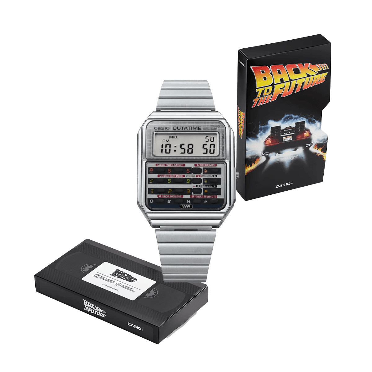 Back to the Future x CASIO CA-500 Calculator Watch 'Silver' | CA