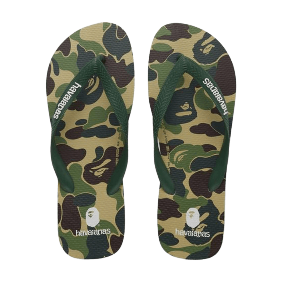 A Bathing Ape Havaianas Green Camo