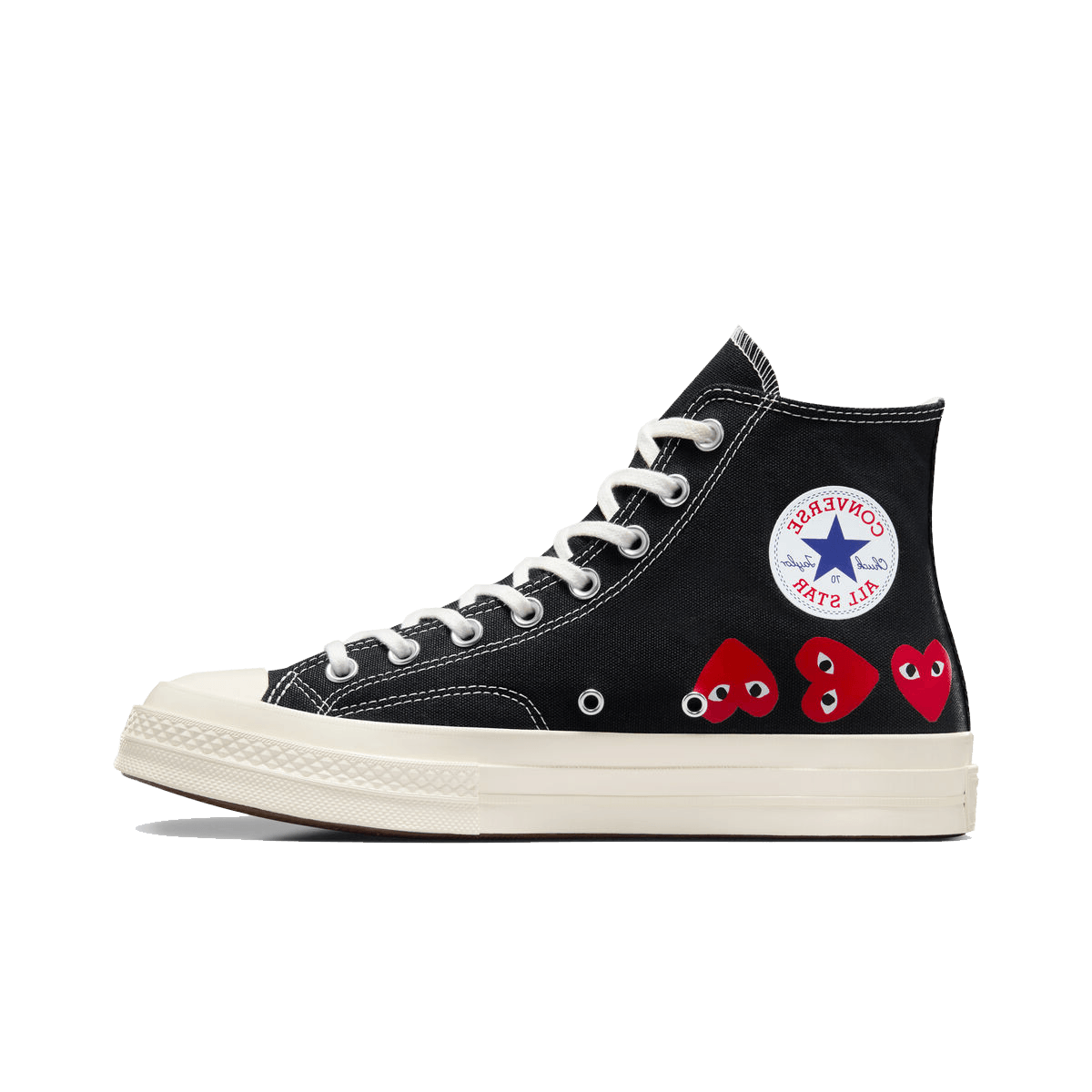 Comme des Garçons PLAY x Converse Chuck 70 Hi 'Black Multi Heart'