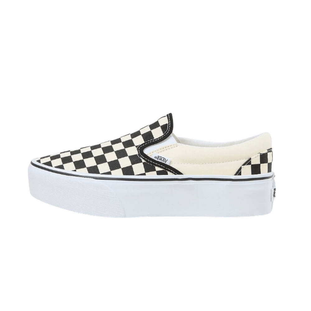 Platform checkered slip on vans online