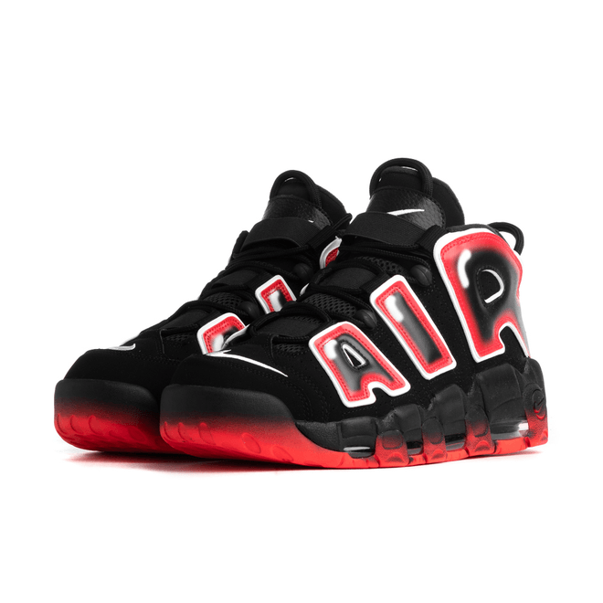 Nike Air More Uptempo '96 QS (Black / White - Laser Crimson)