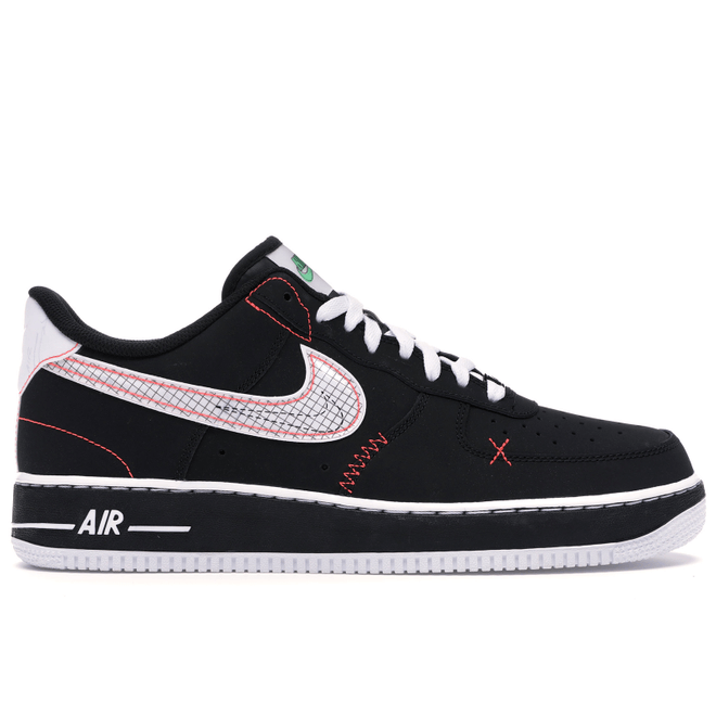 Nike Air Force 1 Low Schematic Black White Bright Crimson