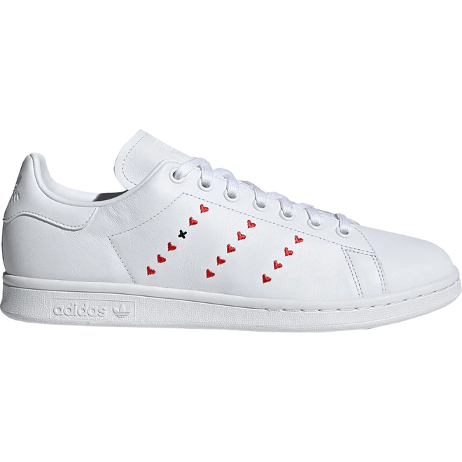 adidas Stan Smith Heart Stripe Red