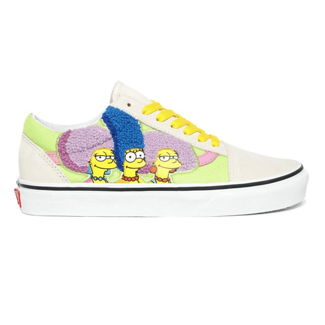 Vans x The Simpsons Old Skool The Bouviers Women's White Trainers