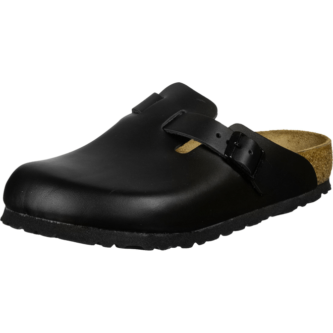 Birkenstock Boston Instapklompen zwart leer
