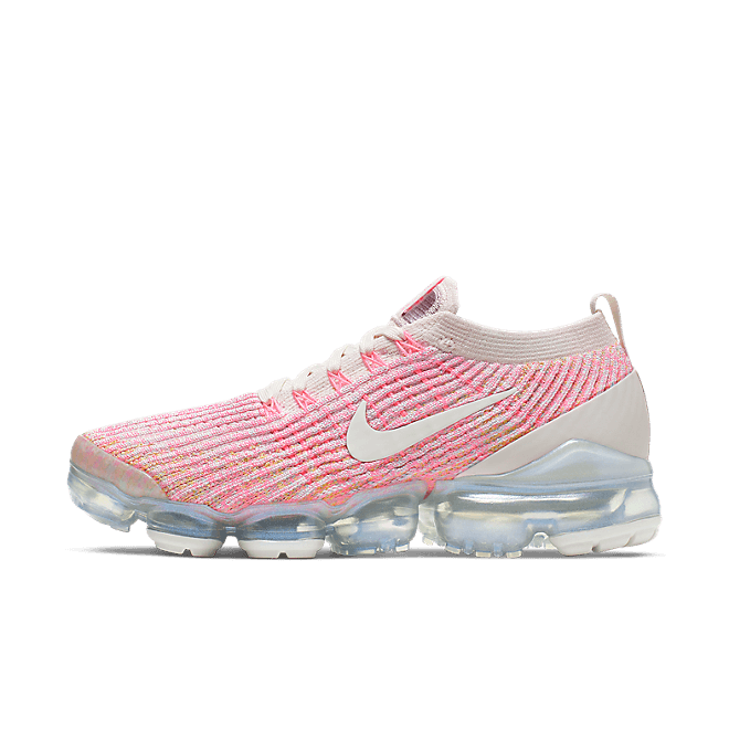 Womens Nike Air VaporMax Flyknit 3 Sunset Pink Sonic Yellow WMNS