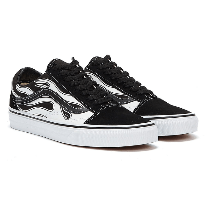 Vans Old Skool Flame Mens Black White Trainers