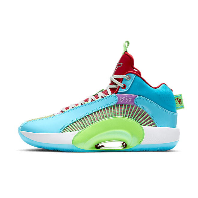 Nike Jayson Tatum x Air Jordan 35 'Greatest Gift' Blue Fury/Green Spark/University Red/Purple Nebula Basketball 