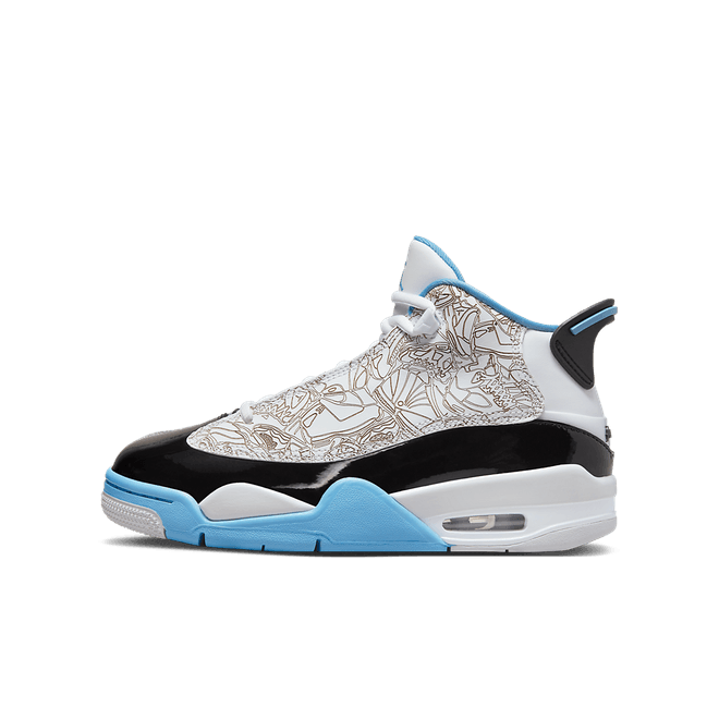 Kids Air Jordan Dub Zero GS White University Blue Retro Basketball 