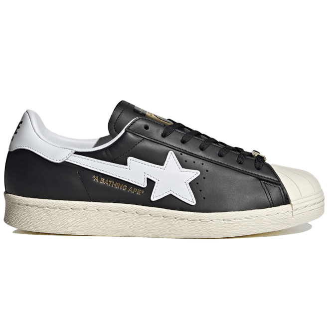 adidas Superstar 80s Bape Black White Gold (2022)
