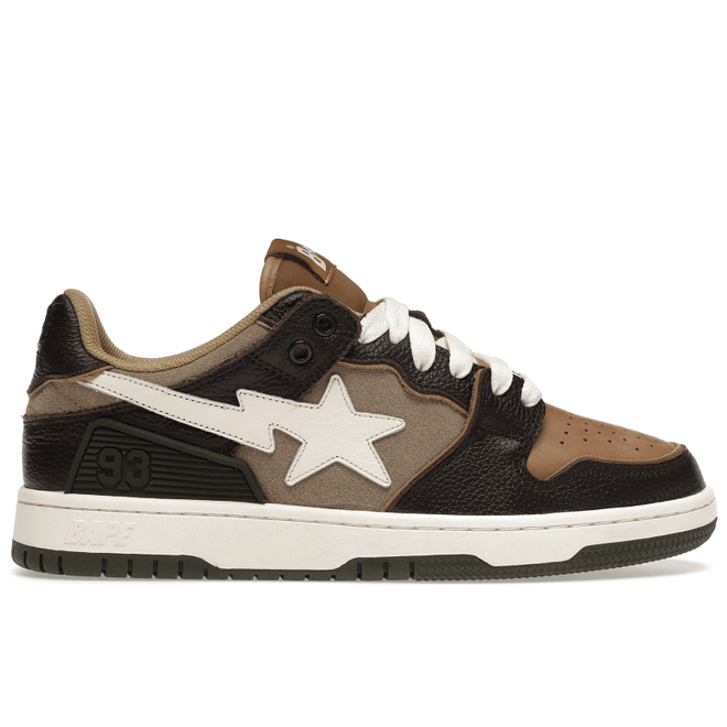 A Bathing Ape Bape SK8 Sta Brown Ivory