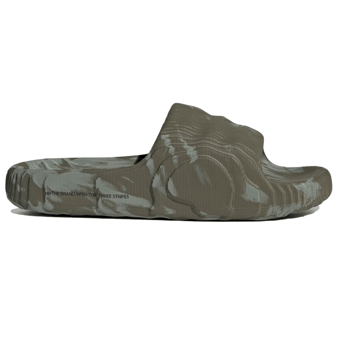 adidas Adilette 22 Slides Olive Strata Silver Green