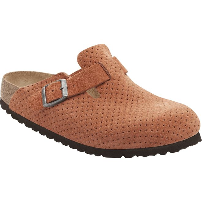Damen Pantoletten BIRKENSTOCK BOSTON LEVE DOTTED BURNT ORANGE