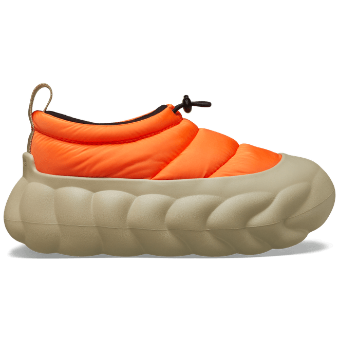 Crocs Unisex Overpuff Shorty Shoes Shocking Orange / Multi 