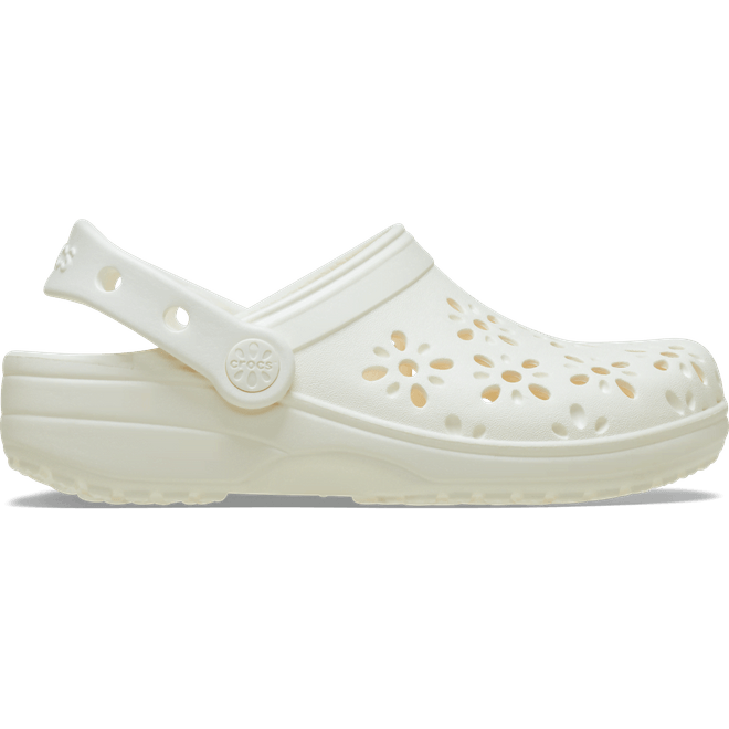 Crocs Classic Floral Cut-Out Clogs Chalk 