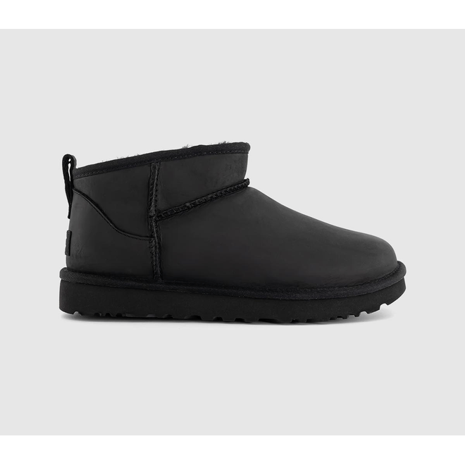 UGG® Classic Ultra Mini Leather Boot Black