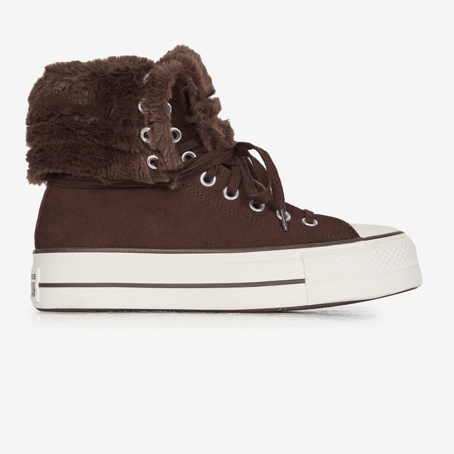 Converse Chuck Taylor All Star Fold-Over Lift Platform Xhi Faux Fur 