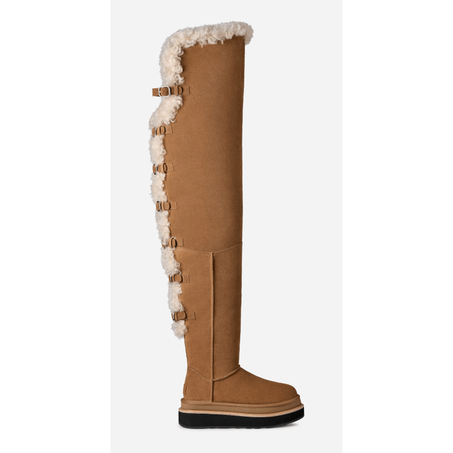 UGG® sacai Thigh High Boot Brown